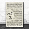 Wilson Phillips Hold On Song Lyric Vintage Script Quote Print