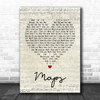 Yeah Yeah Yeahs Maps Script Heart Song Lyric Quote Print