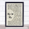 Zac Brown Band My Old Man Song Lyric Vintage Script Quote Print