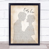 Ben Howard Only Love Man Lady Bride Groom Wedding Song Lyric Poster Print