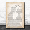 Elton John Tiny Dancer Man Lady Bride Groom Wedding Song Lyric Poster Print