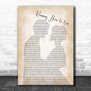 Grant Gustin Running Home to You Man Lady Bride Groom Wedding Song Lyric Poster Print