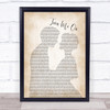 Norah Jones Turn Me On Man Lady Bride Groom Wedding Song Lyric Poster Print