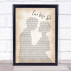 The Beatles Love Me Do Man Lady Bride Groom Wedding Song Lyric Poster Print