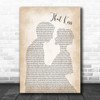 The Courteeners That Kiss Man Lady Bride Groom Wedding Song Lyric Poster Print
