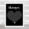 2Pac Changes Black Heart Song Lyric Poster Print