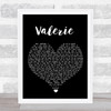 Amy Winehouse Valerie Black Heart Song Lyric Poster Print
