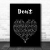 Elvis Presley Don't Black Heart Song Lyric Poster Print