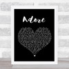 Amy Shark Adore Black Heart Song Lyric Music Wall Art Print