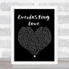 Love Affair Everlasting Love Black Heart Song Lyric Poster Print
