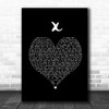 Nicky Jam x J Balvin X Black Heart Song Lyric Poster Print