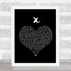 Nicky Jam x J Balvin X Black Heart Song Lyric Poster Print