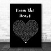 Another Level From The Heart Black Heart Song Lyric Music Wall Art Print