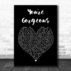 Baby Bird You're Gorgeous Black Heart Song Lyric Music Wall Art Print