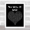 Rod Stewart You Wear It Well Black Heart Song Lyric Poster Print