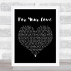 Stevie Wonder For Your Love Black Heart Song Lyric Poster Print