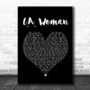 The Doors L.A. Woman Black Heart Song Lyric Poster Print