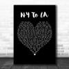The Hunna NY To LA Black Heart Song Lyric Poster Print