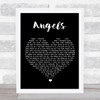 The xx Angels Black Heart Song Lyric Poster Print