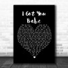 UB40 I Got You Babe Black Heart Song Lyric Poster Print