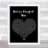 Zara Larsson Never Forget You Black Heart Song Lyric Poster Print