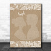 Aretha Franklin Angel Burlap & Lace Song Lyric Poster Print