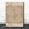 Buzzcocks Ever Fallen In Love With Someone (You Shouldn't've Fallen In Love With) Burlap & Lace Song Lyric Poster Print