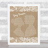 Elton John Tiny Dancer Burlap & Lace Song Lyric Poster Print