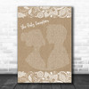 Paramore The Only Exception Burlap & Lace Song Lyric Poster Print