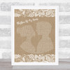 Rod Stewart Rhythm Of My Heart Burlap & Lace Song Lyric Poster Print