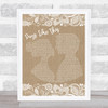 Van Morrison Days Like This Burlap & Lace Song Lyric Poster Print