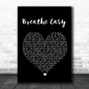 Blue Breathe Easy Black Heart Song Lyric Music Wall Art Print