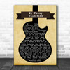 Chet Baker My Funny Valentine Black Guitar Song Lyric Poster Print