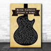 Elvis Costello Oliver's Army Black Guitar Song Lyric Poster Print