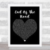 Boyz II Men End Of The Road Black Heart Song Lyric Music Wall Art Print