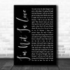 10cc I'm Not In Love Black Script Song Lyric Poster Print