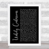 Avenged Sevenfold Unholy Confessions Black Script Song Lyric Poster Print