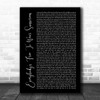 Baz Luhrmann Everybody's Free To Wear Sunscreen Black Script Song Lyric Poster Print