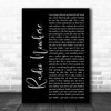 Bruce Springsteen Radio Nowhere Black Script Song Lyric Poster Print