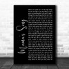 Carrie Underwood Mama's Song Black Script Song Lyric Poster Print