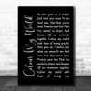 Chicago Colour My World Black Script Song Lyric Poster Print