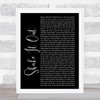 Florence + The Machine Shake It Out Black Script Song Lyric Poster Print