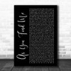 Hillsong United As You Find Me Black Script Song Lyric Poster Print