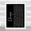 Kelly Osbourne feat. Ozzy Osbourne Changes Black Script Song Lyric Poster Print