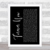Michael Buble Forever Now Black Script Song Lyric Poster Print