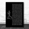 Mighty Oaks Brother Black Script Song Lyric Poster Print