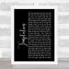 New Order Temptation Black Script Song Lyric Poster Print