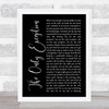 Paramore The Only Exception Black Script Song Lyric Poster Print