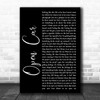 Porcupine Tree Open Car Black Script Song Lyric Poster Print Porcupine Tree Open Car Black Script Song Lyric Poster Print