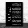 Runrig Loch Lomond Black Script Song Lyric Poster Print